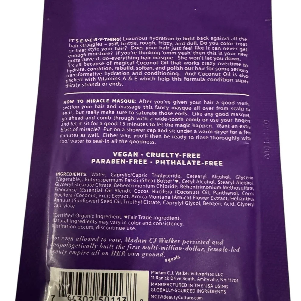 MCJW Purple‎ Moisturizing Masque Set​